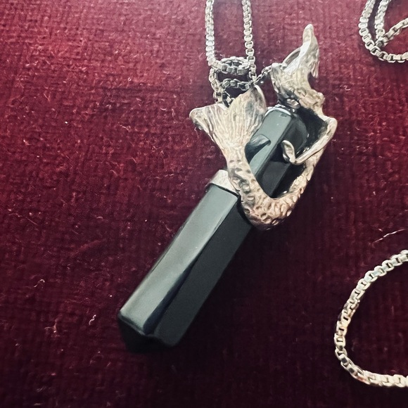 Mermaid Sterling silver/ black stone - Picture 6 of 9